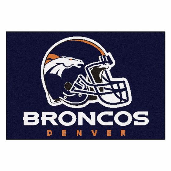 FANMATS NFL Denver Broncos Nylon Face Starter Rug