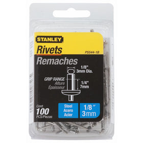 Stanley Pss44-1B 1/8 Inch X 1/4 Inch Steel Rivets,Pack of 100(Pack of 100)