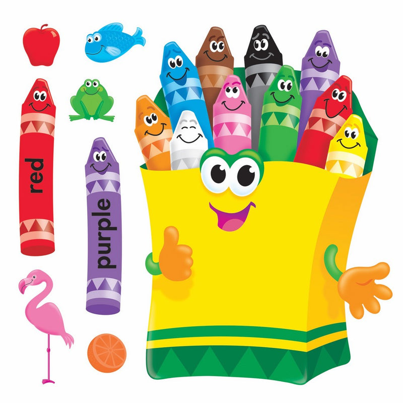 TREND enterprises, Inc. Colorful Crayons Bulletin Board Set