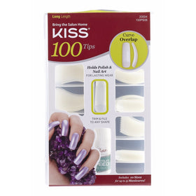 Kiss Products 100 Tips Curve Overlap, 0.24 Pound