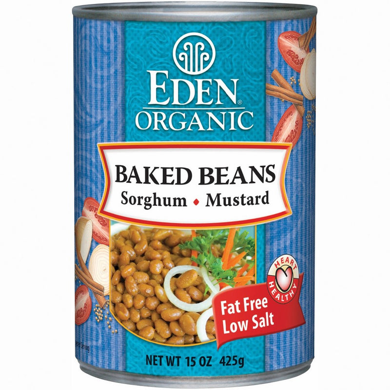 Eden Organic Baked Beans with Sorghum and Mustard, 15-Ounce Cans (Pack of 12)
