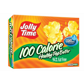 Jolly Time 100 Calorie Healthy Pop Butter Microwave Popcorn Mini Bags, 4-Count Boxes (Pack of 12)