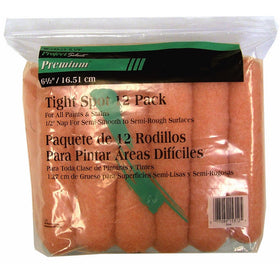 Linzer RC-153-12 Deluxe Pink Tight Spot Mini Rollers, 3/8-Inch Nap, 12-Pack