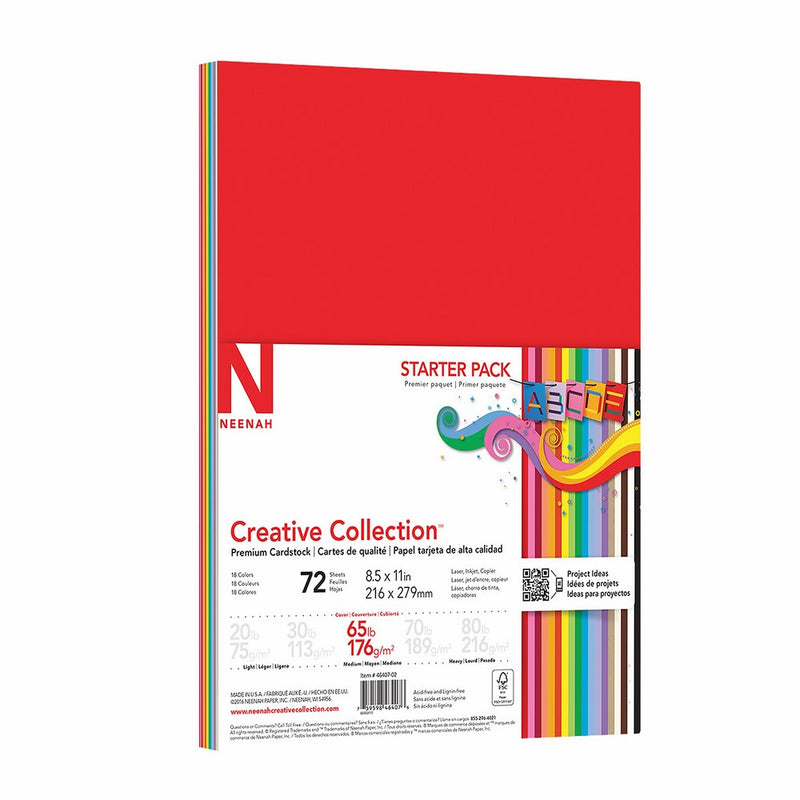Neenah Creative Collection Classics Specialty Cardstock Starter Kit, 8.5 X 11 Inches, 72 Count (46407-01)