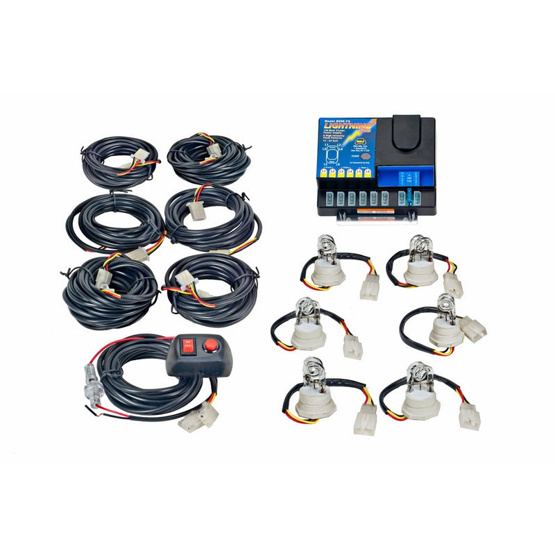 Wolo (8006-1-6C) Lightning Plus 120 Watt Power Supply Six Bulb Emergency Warning Strobe Kit - 6 Clear Bulbs