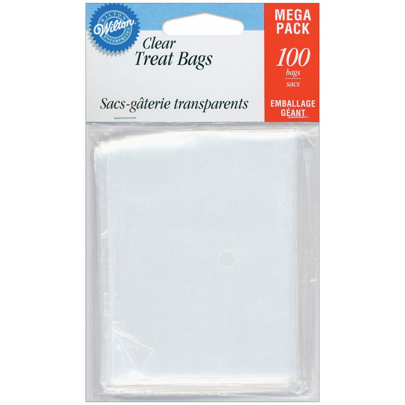 Wilton 1912-2350 100/Pack Clear Treat Bags Mega Pack