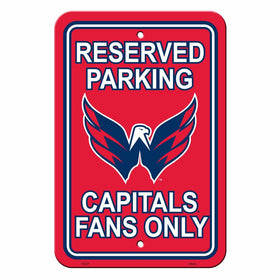 NHL Washington Capitals Reserved Parking Sign, 12" x 18"