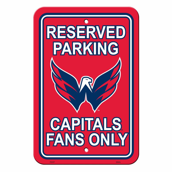 NHL Washington Capitals Reserved Parking Sign, 12" x 18"