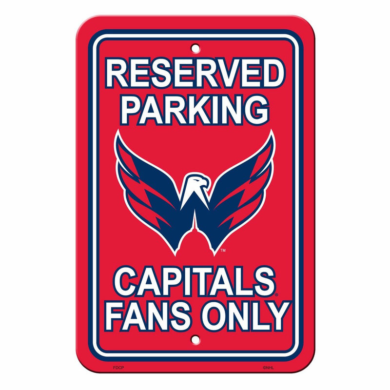 NHL Washington Capitals Reserved Parking Sign, 12" x 18"