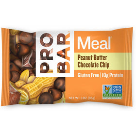 PROBAR - Meal Bar, Peanut Butter Chocolate Chip, 3 Oz, 12 Count - Plant-Based Whole Food Ingredients