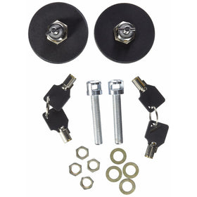 Spec-D Tuning HDPIN-BCF-RS Black Carbon Coated Aluminum Jdm Racing Hood Pins LocksKeys Kit