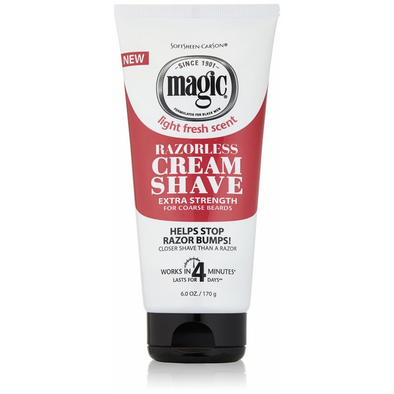 SoftSheen-Carson Magic Razorless Cream Shave - Extra Strength for Coarse Beards, 6 oz