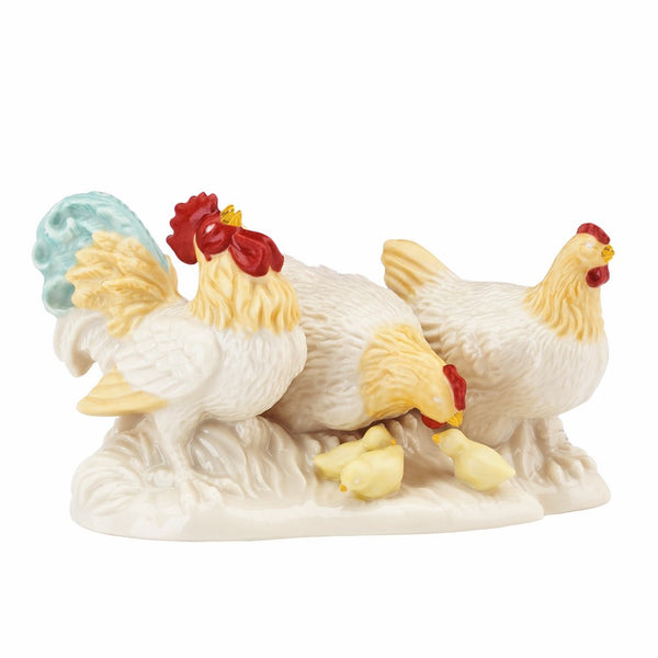 Lenox First Blessing Rooster and Chickens Figurine