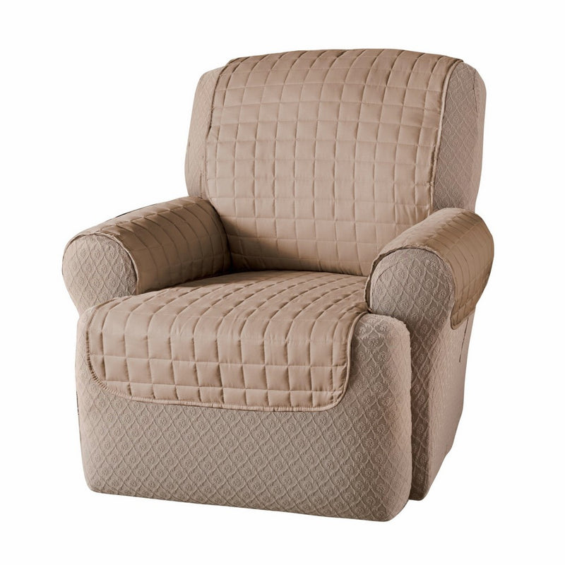 Innovative Textile Solutions Microfiber Wing Recliner Protector, Natural, 65" x 78"