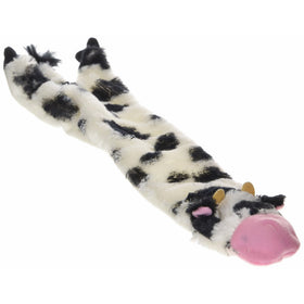 Ethical Pets Skinneeez Crinklers Stuffingless durable Cow squeaker. Dog and cat Toy, 14-Inch