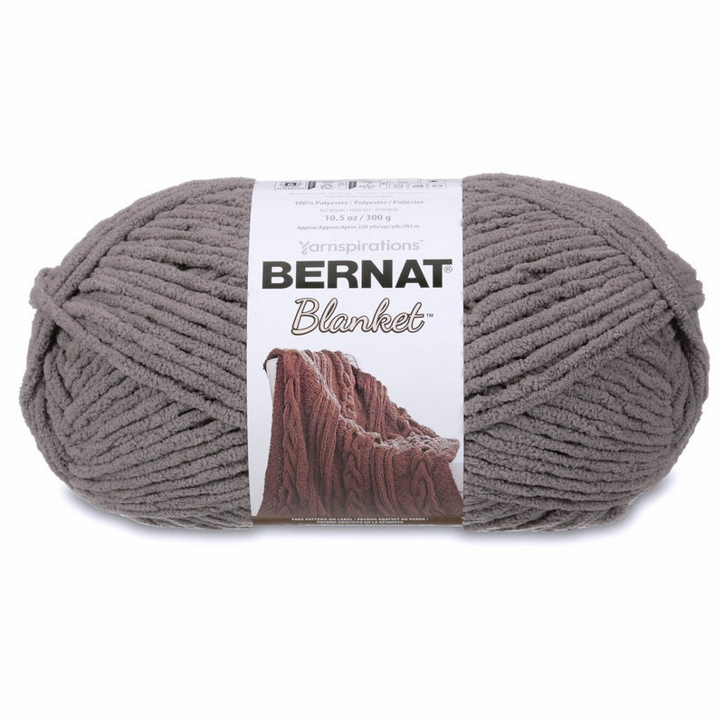 Bernat 16111010044 Blanket Yarn, 10.5 Ounce, Dark Grey, Single Ball