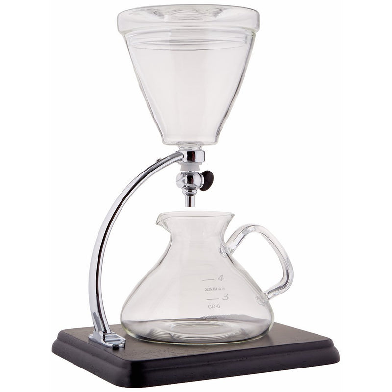 Yama Glass Yama Glass Silverton Coffee/Tea with Stainless Cone Filter, Clear