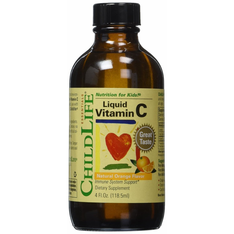 Childlife Liquid Vitamin C, Orange Flavor, 4 Oz (pack of 2)