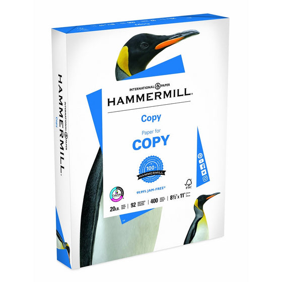 Hammermill Paper, Copy Poly Wrap, 20lb, 8.5 x 11, Letter, 92 Bright, 400 Sheets/1 Ream (150200R), Made In The USA