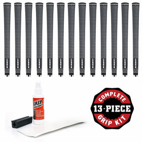 Lamkin Crossline Ribbed Grip Kit with Tape, Solvent and Vise Clamp (13-Piece), Standard