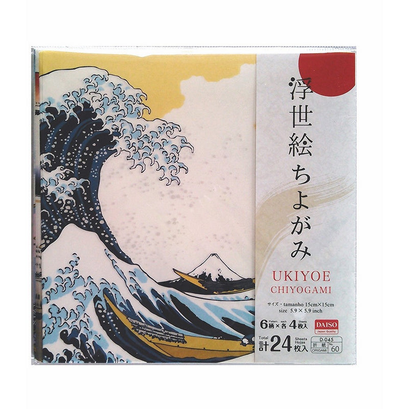 Ukiyoe Chiyogami Origami Paper-folding 6 Pattern X 4 Sheets Total 24 Sheets