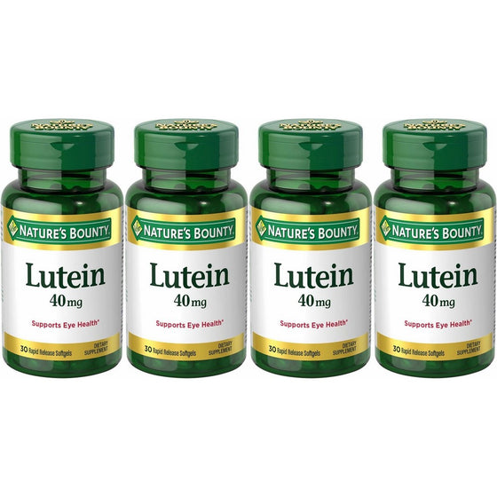 Nature's Bounty Lutein 40 Mg, 30-Count , Pack of 4