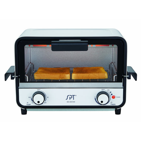 SPT SO-0972W Easy Grasp Toaster Oven, Glossy White