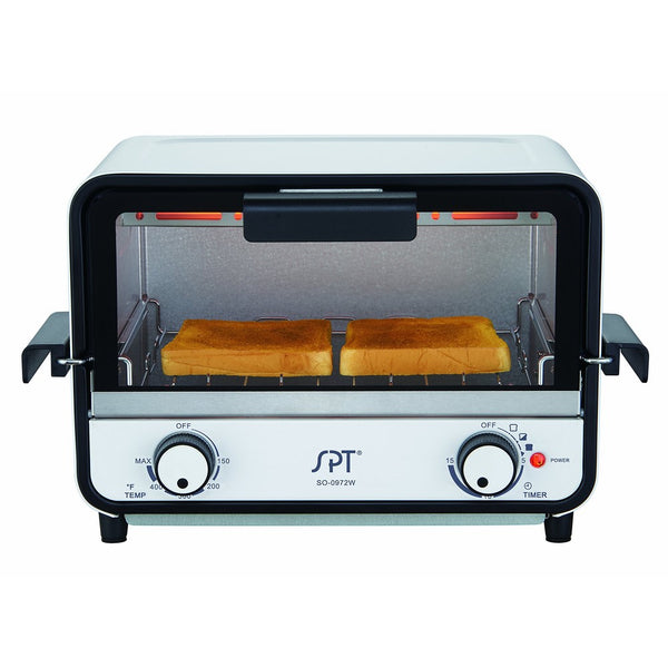 SPT SO-0972W Easy Grasp Toaster Oven, Glossy White