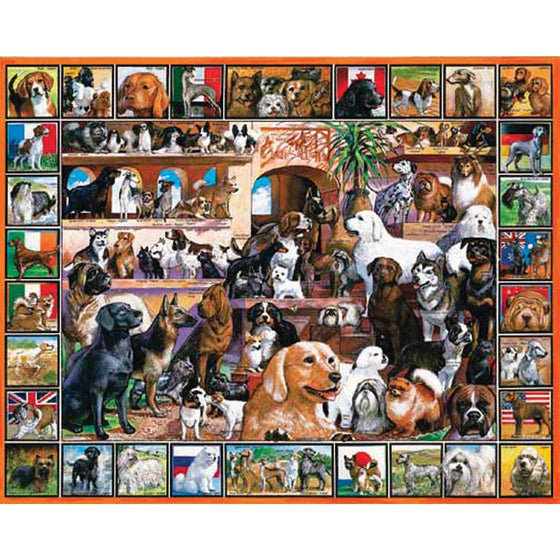 White Mountain Puzzles World of Dogs - 1000 Piece Jigsaw Puzzle