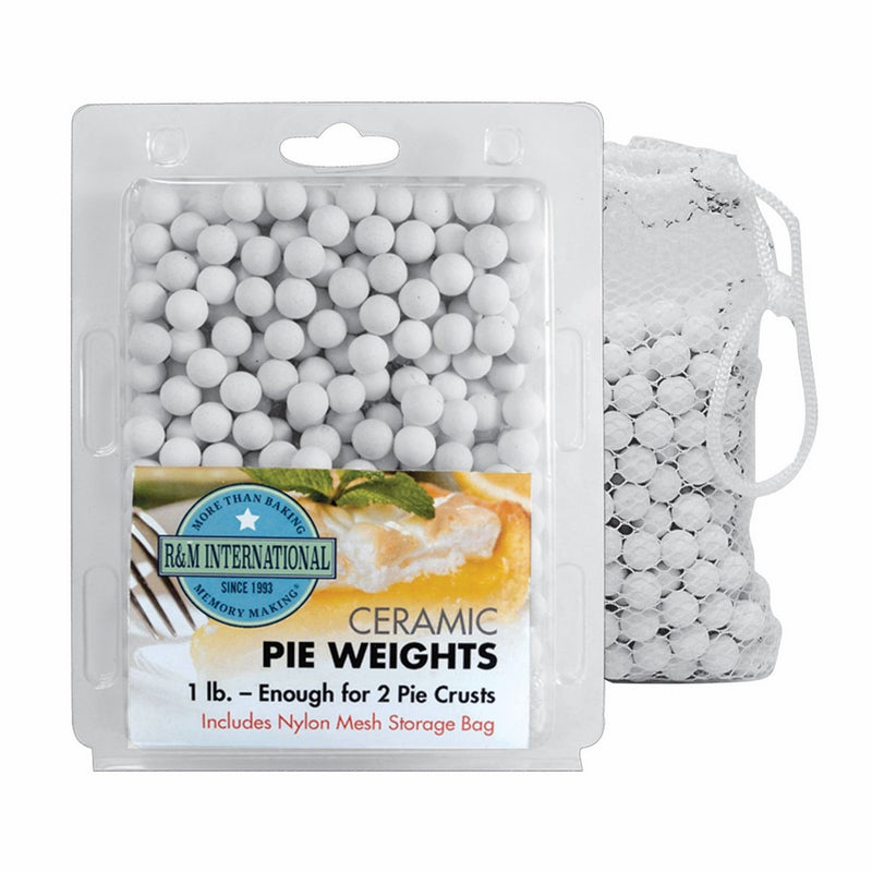 R&M International 2723 Ceramic Pie Weights, 1 lb. with Mesh Storage Bag
