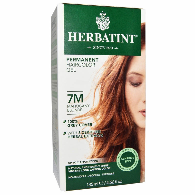 Herbatint Permanent Herbal Haircolor Gel, 7M Mahogany Blonde, 4 Ounce