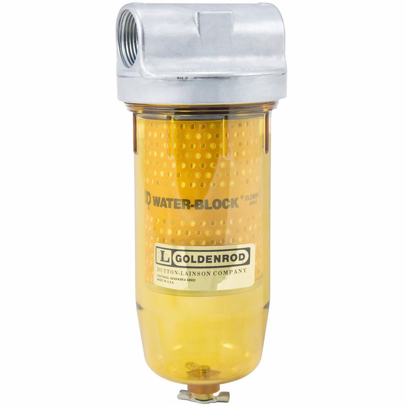 GOLDENROD 496 Bowl Water-Block Fuel Tank Filter with 1" NPT Top Cap