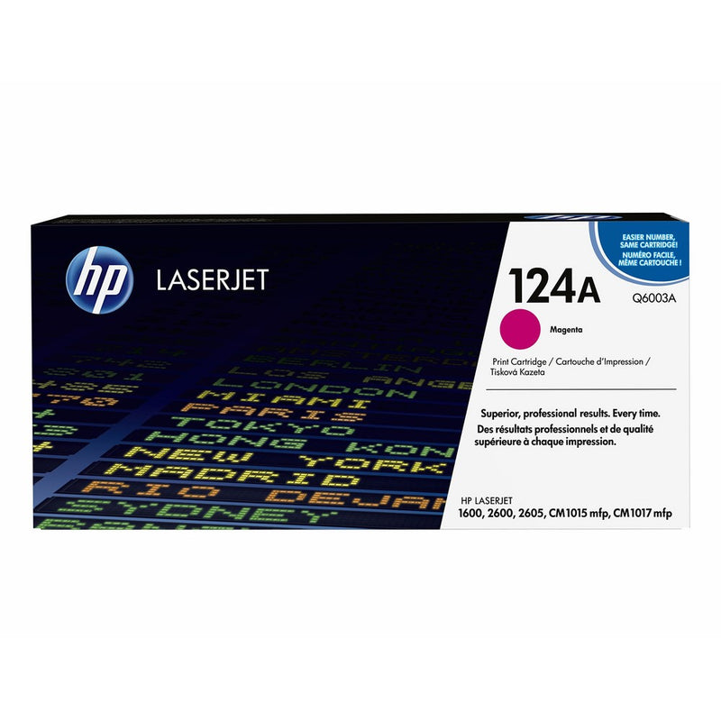 HP 124A (Q6003A) Magenta Original LaserJet Toner Cartridge