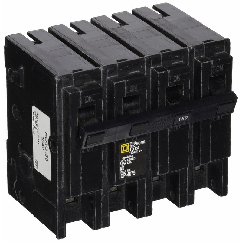 Square D by Schneider Electric HOM2150 Homeline 150 Amp Four-Pole Circuit Breaker, ,
