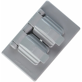 Double Receptacle Cover, Gray