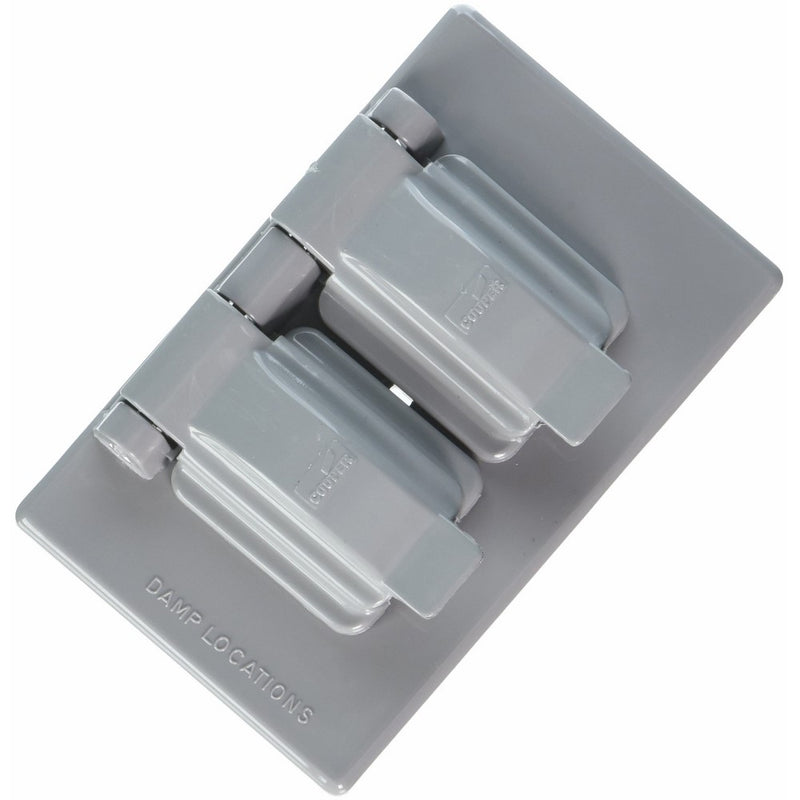 Double Receptacle Cover, Gray