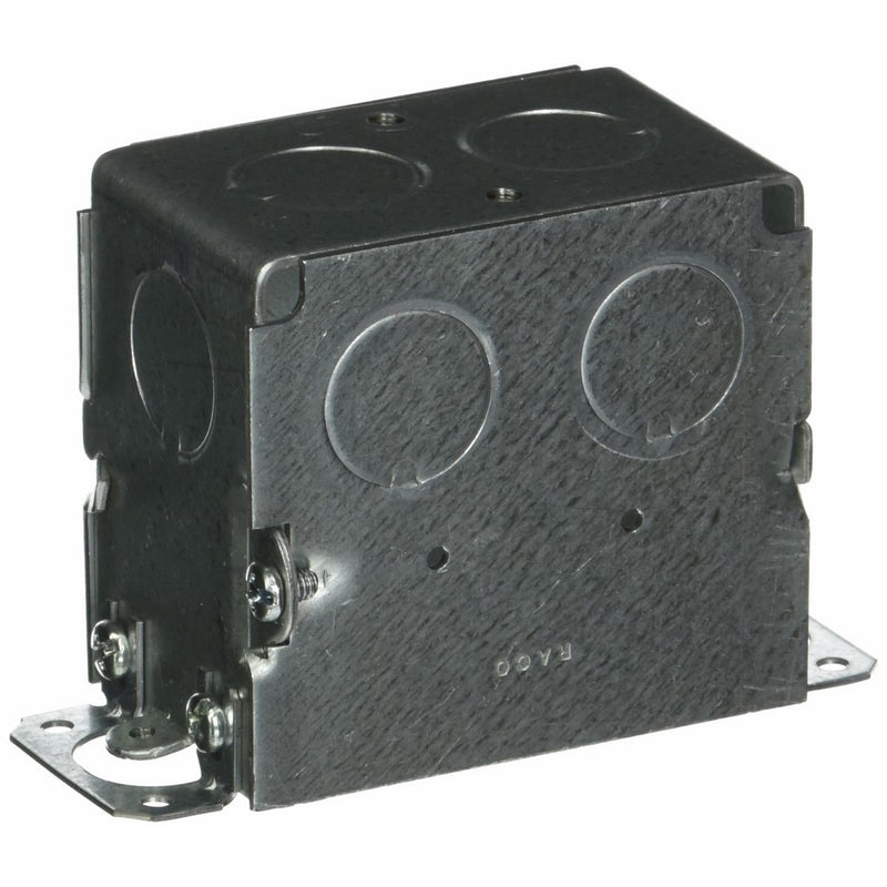 Hubbell-Raco 560 2-3/4-Inch Deep Switch Electrical Box, Gangable with Plaster Ears, (6) 1/2-Inch Knockouts, 3-Inch x 2-Inch