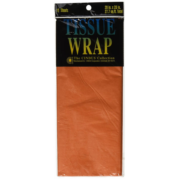 Tissue Wrap 20"X20" 10/Pkg-Orange