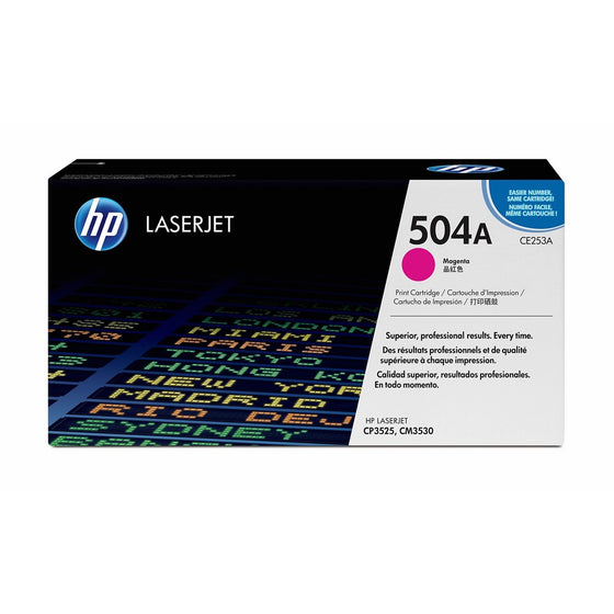 HP 504A (CE253A) Magenta Original Toner Cartridge for HP Color LaserJet CP3525 CM3530