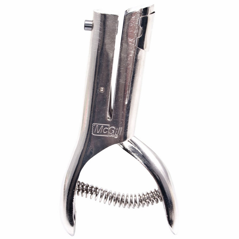 McGill Utility #300 Series Heavy Duty 1/8" Round Single Hole Punch, 20-Sheet Capacity, Nickel-Plated Steel (MCG301)