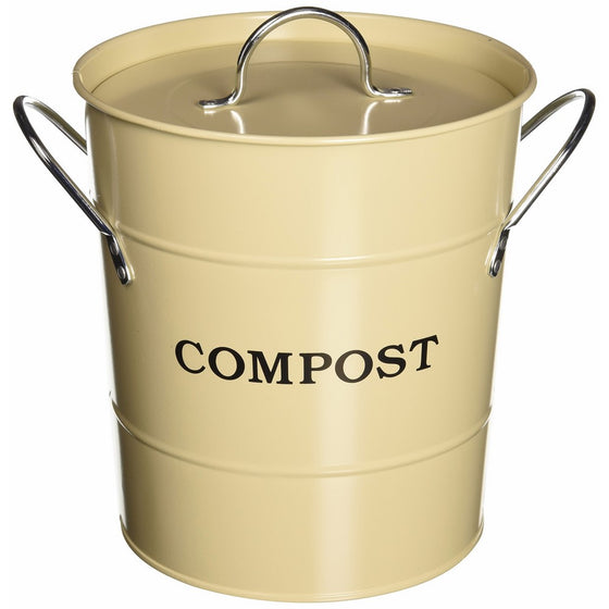 Exaco CPBS 01 1-Gallon 2-in-1 Indoor Compost Bucket, Oatmeal