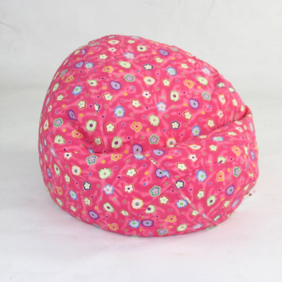 American Furniture Alliance Print Collection Jr Child Bean Bag, Pink Flower