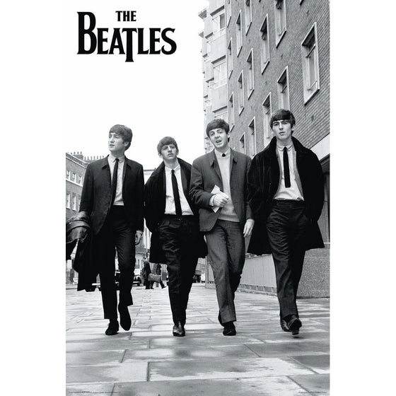 The Beatles (Walking Down Street) Music Poster Print - 22x34