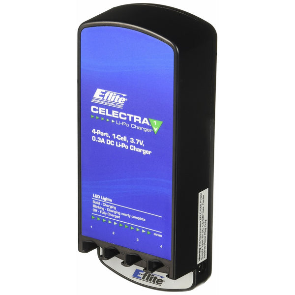 E-flite Celectra 4-Port 1-Cell 3.7V 0.3A DC Li-Po Charger