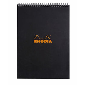 Rhodia Wirebound Pad - A4 (8.25 x 11.75 inches) - Lined, Black