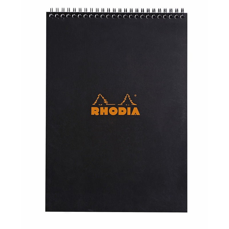 Rhodia Wirebound Pad - A4 (8.25 x 11.75 inches) - Lined, Black