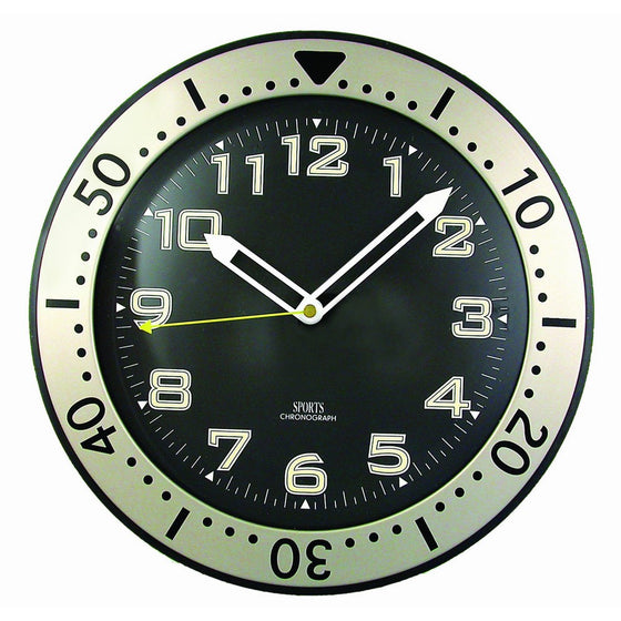 Timekeeper 515BB 12-Inch Round Glow-In-the-Dark Wall Clock