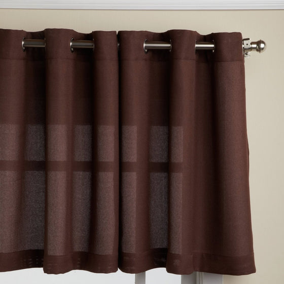 Lorraine Home Fashions Jackson 58-inch x 36-inch Tier Curtain Pair, Chocolate