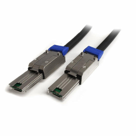 StarTech.com 1m External Mini SAS Cable - Serial Attached SCSI SFF-8088 to SFF-8088-2x SFF-8088 (M) - 1 meter, Black