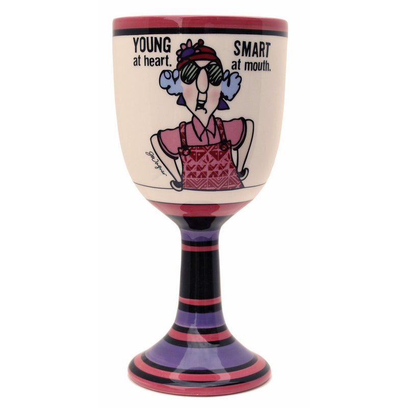 1MAX9009 Maxine Young at Heart. Smart at Mouth. Ceramic Wine Goblet by Hallmark